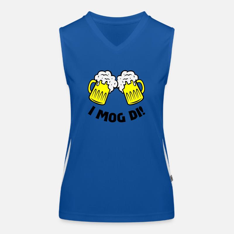 bier i mog di Funktionelles Kontrast-Tank Top für Frauen