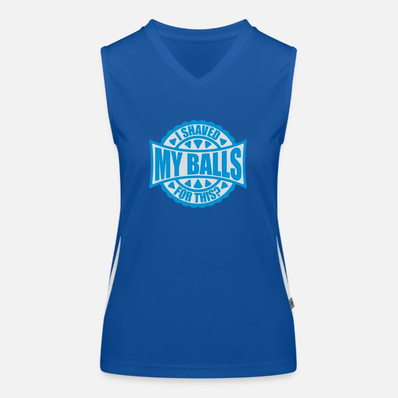 I shaved my balls Funktionelles Kontrast-Tank Top für Frauen