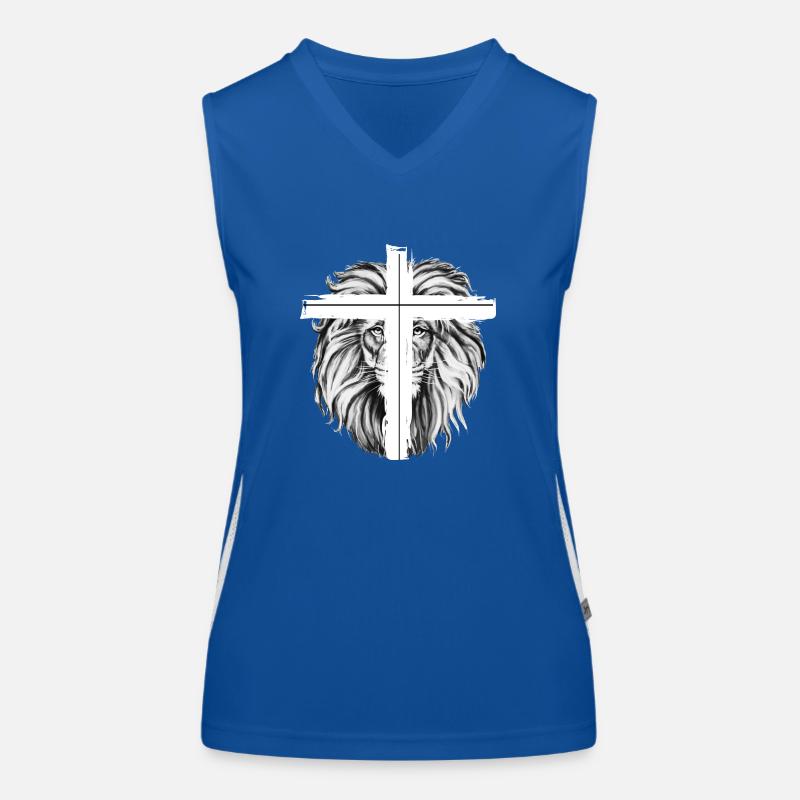 Lion Cross Funktionelles Kontrast-Tank Top für Frauen