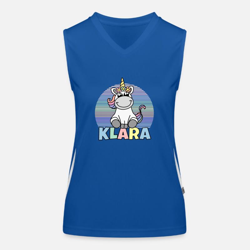 Nom de la licorne Klara Débardeur respirant contrasté Femme