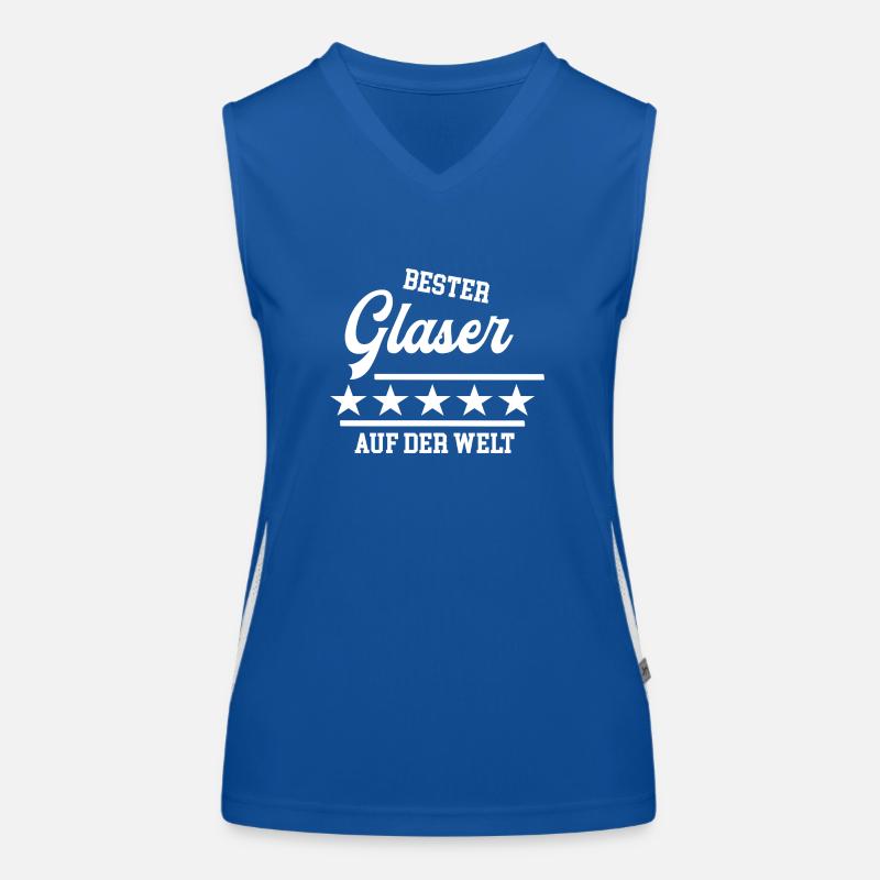 Bester Glaser Weltbester Glasbauer Glaserei Funktionelles Kontrast-Tank Top für Frauen