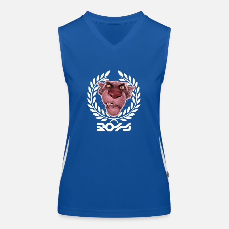 Boxy Panter Funktionelles Kontrast-Tank Top für Frauen