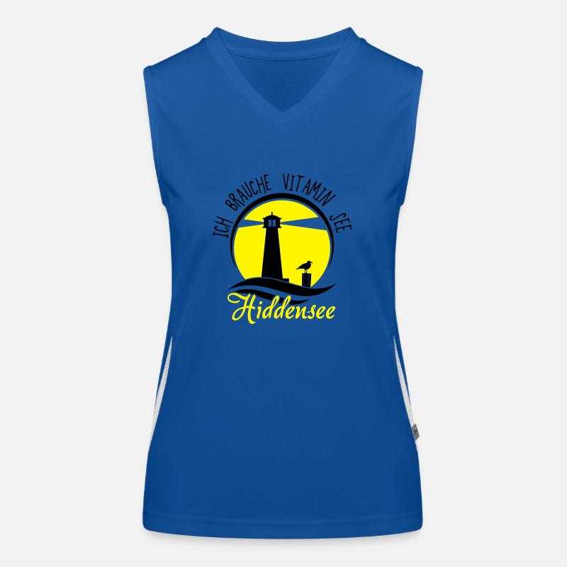 Vitamin See Hiddensee Funktionelles Kontrast-Tank Top für Frauen