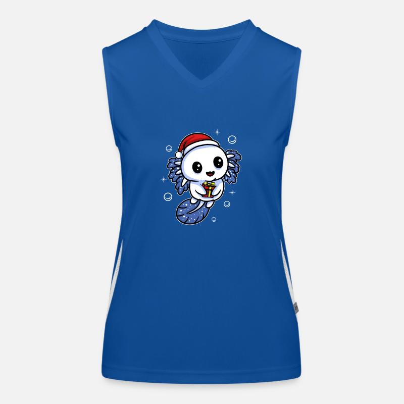 DESIGN DE NOËL AXOLOTL Débardeur respirant contrasté Femme