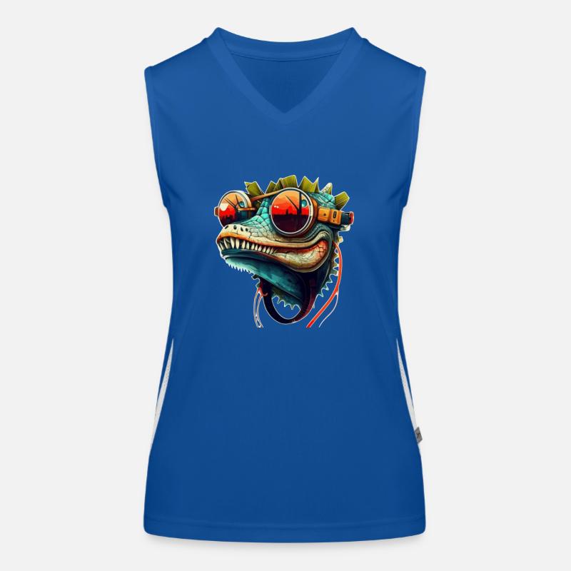 Auch ein Krokodil macht mal Urlaub im Sommer Funktionelles Kontrast-Tank Top für Frauen