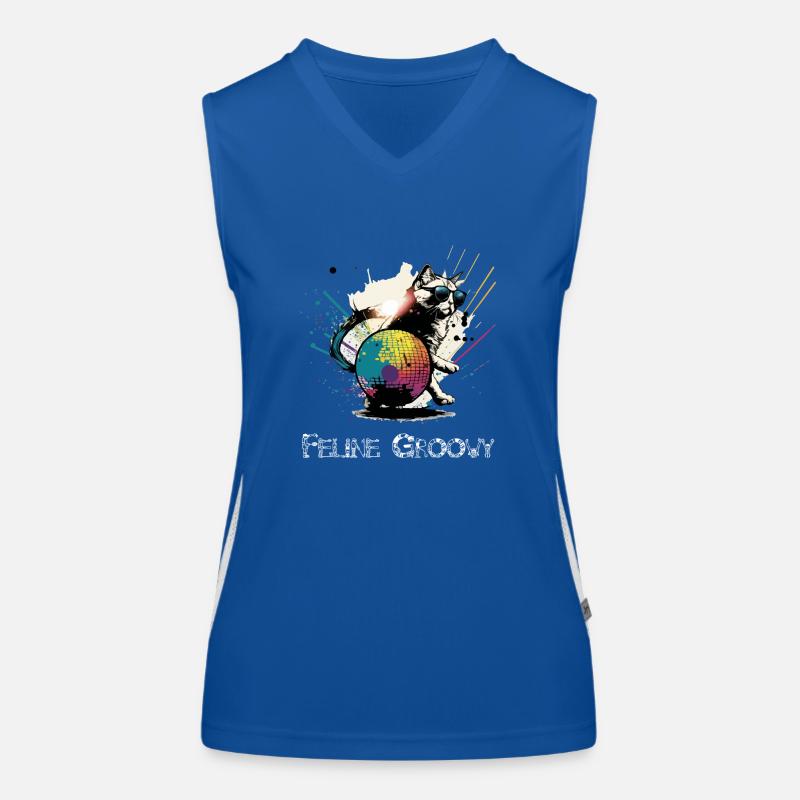 Feline groovy Débardeur respirant contrasté Femme