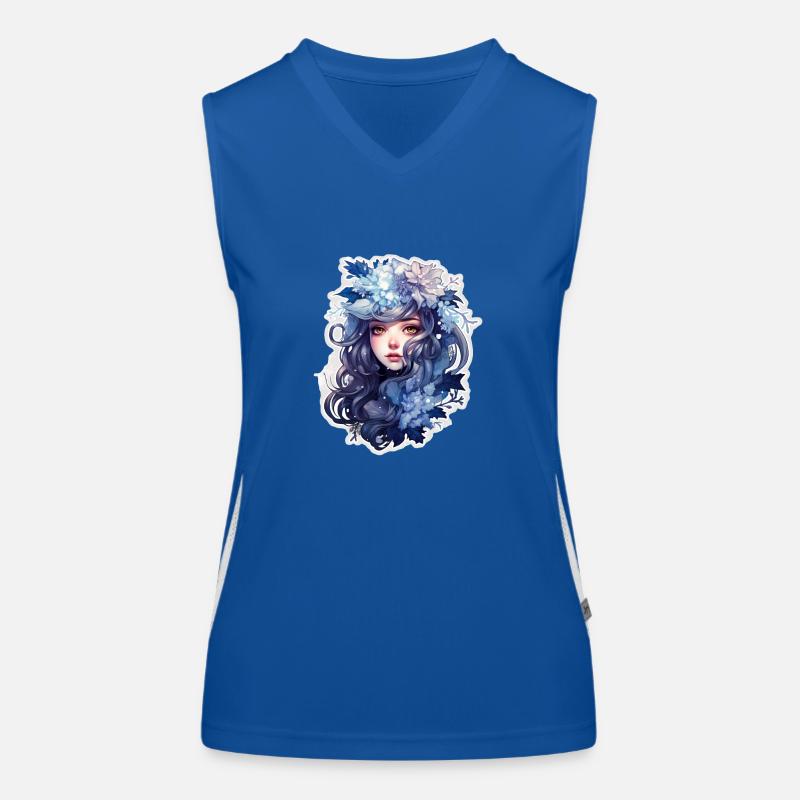 Schnee-Frost-Eis-Mädchen Funktionelles Kontrast-Tank Top für Frauen