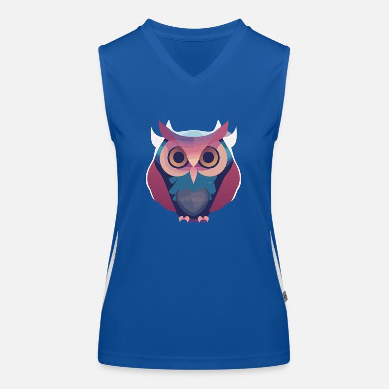 Träumende Eule (Dreamy Animals Collection) Funktionelles Kontrast-Tank Top für Frauen