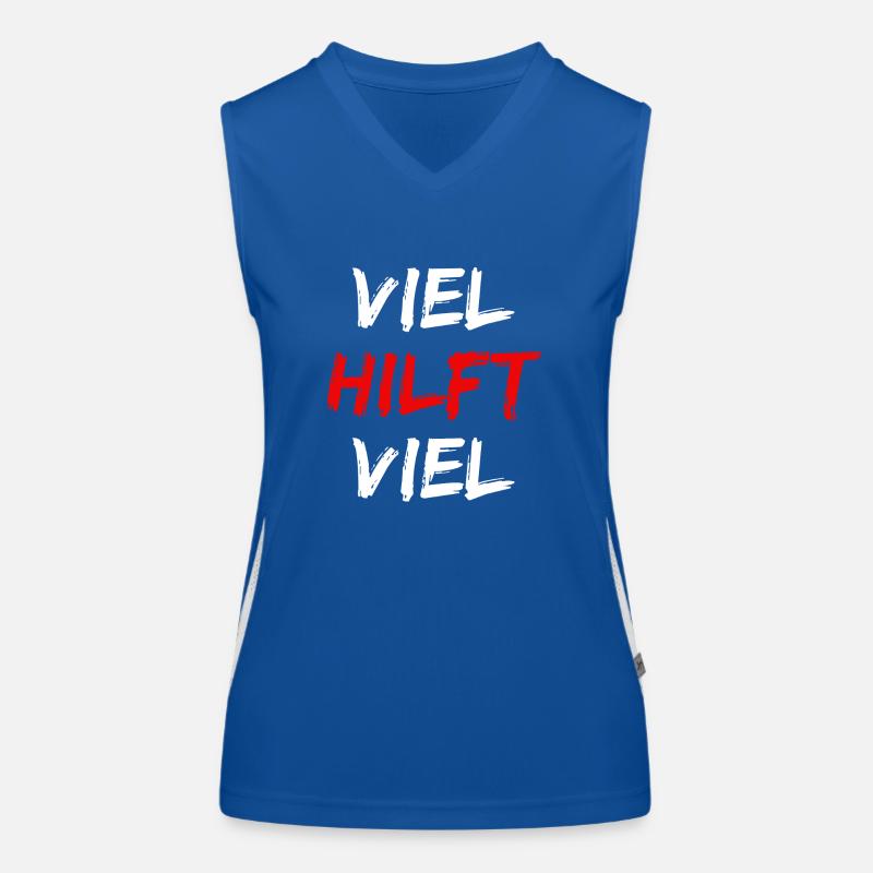 viel hilft viel Funktionelles Kontrast-Tank Top für Frauen