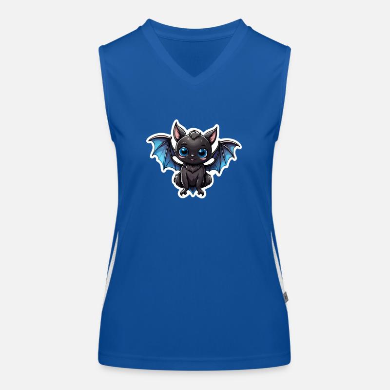 Bat Cute Illustration Women's Functional Contrast Tank Top