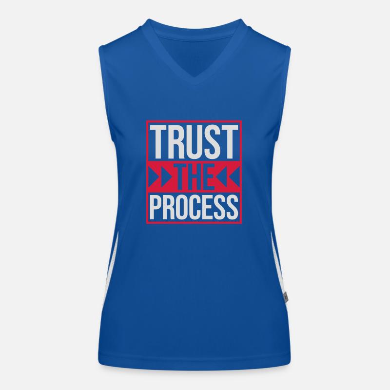 trust the process Zitat Funktionelles Kontrast-Tank Top für Frauen