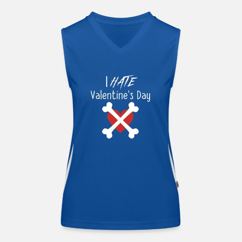 Je déteste la Saint-Valentin Débardeur respirant contrasté Femme