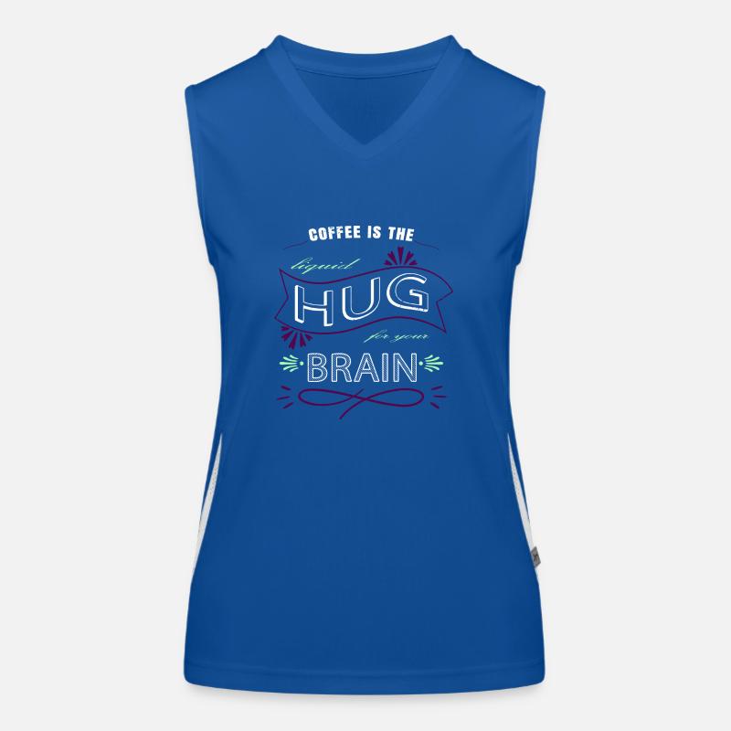 caffeine gift idea geek drinking happy gift Funktionelles Kontrast-Tank Top für Frauen