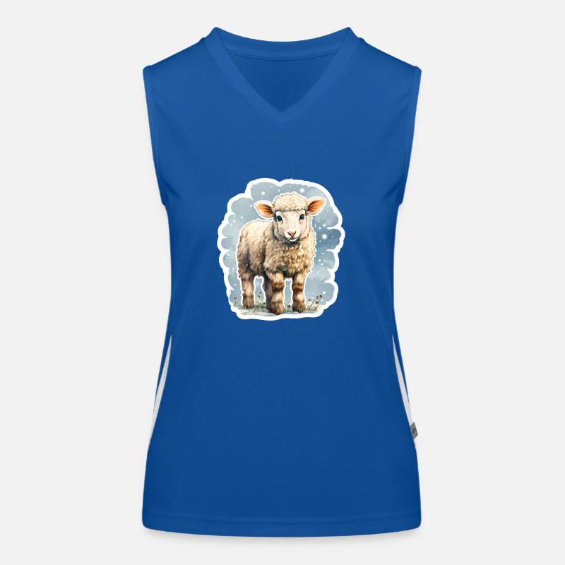 Frühlingslamm Funktionelles Kontrast-Tank Top für Frauen