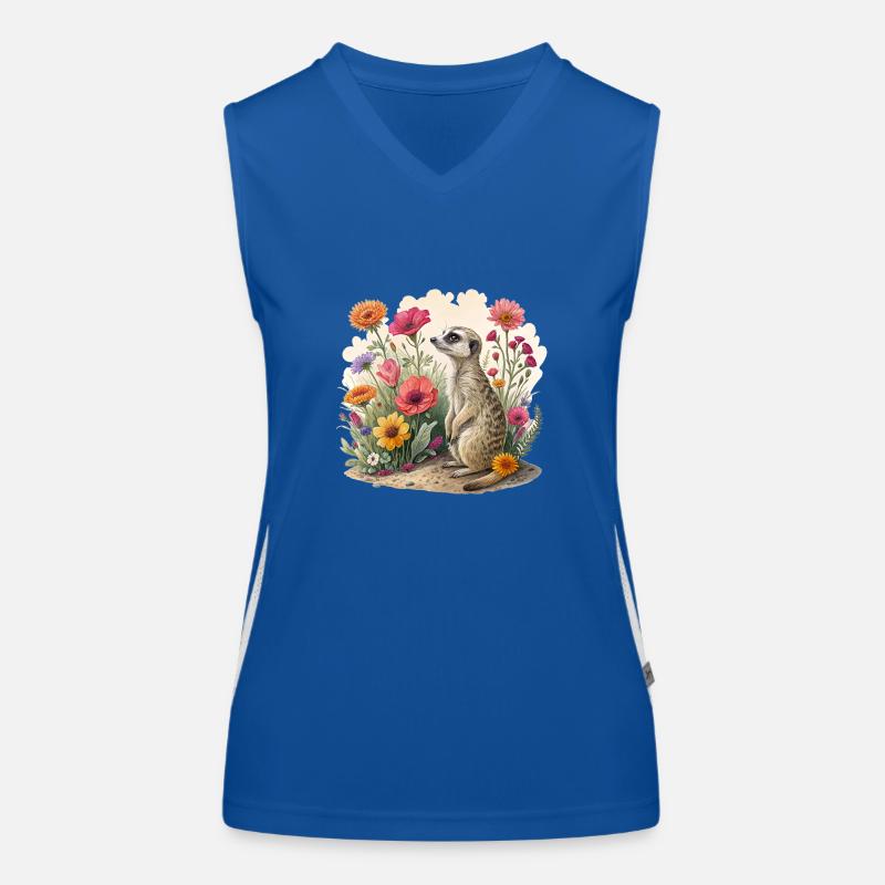 Zärtliches Surikate-Design Funktionelles Kontrast-Tank Top für Frauen