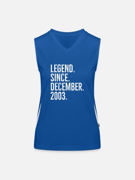 Legend Since December 2003 - Women's Functional Contrast Tank Top - royal/white - Front