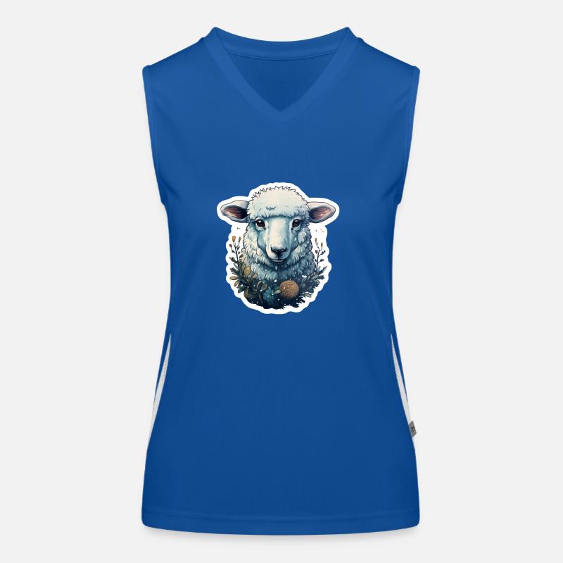Schaf Funktionelles Kontrast-Tank Top für Frauen