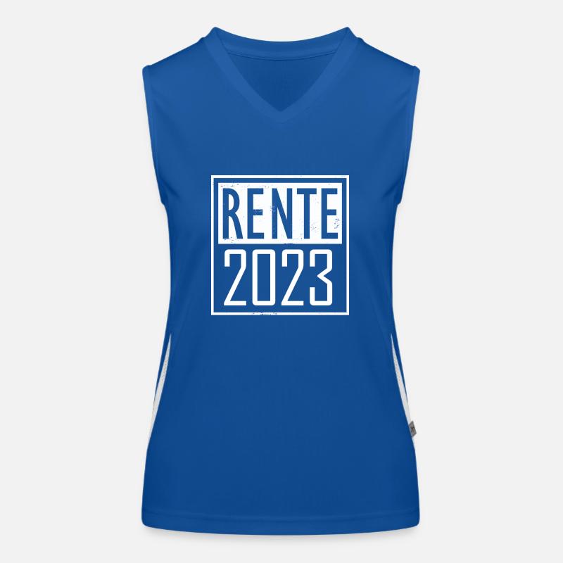 Rente 2023 Rentner Rentnerin Geschenk Geschenkidee Funktionelles Kontrast-Tank Top für Frauen