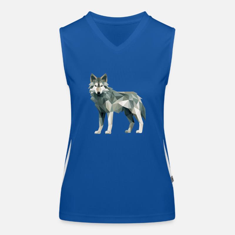 Wolf Geometrisch Zeichnung Funktionelles Kontrast-Tank Top für Frauen
