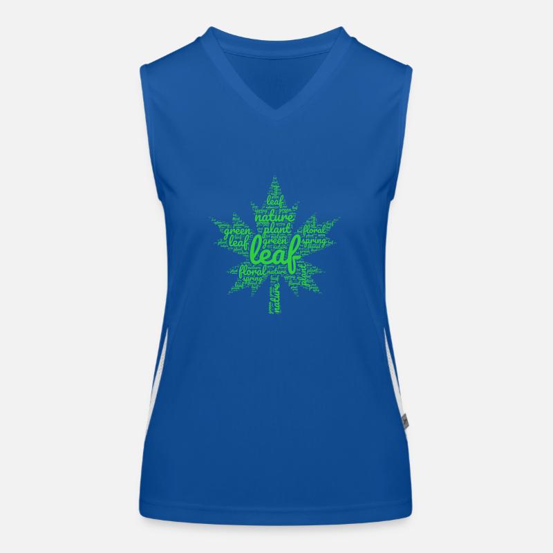 feuille verte Débardeur respirant contrasté Femme