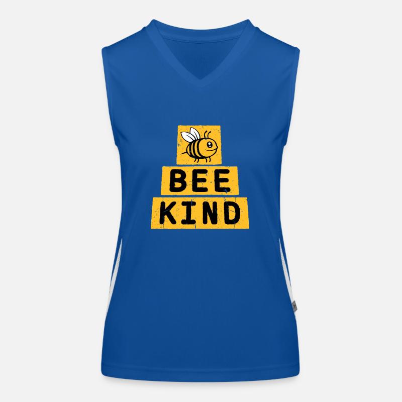 Sei nett niedlich Honig Freundlichkeit Biene Liebe inspirierend Funktionelles Kontrast-Tank Top für Frauen