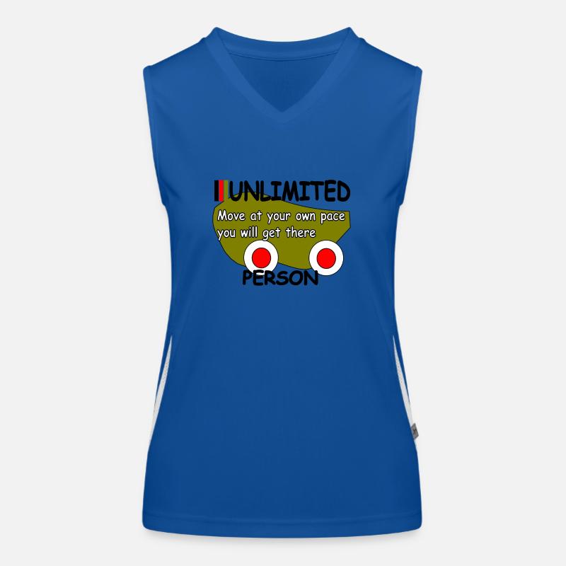 Move at your own pace you will get there Funktionelles Kontrast-Tank Top für Frauen