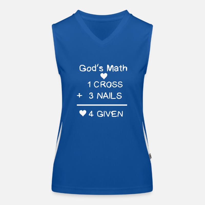 Gods Math 1 Croix + 3 Clous, 4 Donné Débardeur respirant contrasté Femme