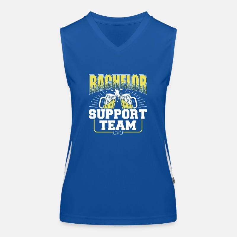 BACHELOR SUPPORT TEAM Funktionelles Kontrast-Tank Top für Frauen