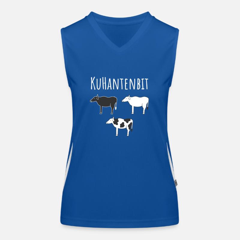 Quantencomputing mit Kühen Lustig Geschenk Kuhbit Funktionelles Kontrast-Tank Top für Frauen
