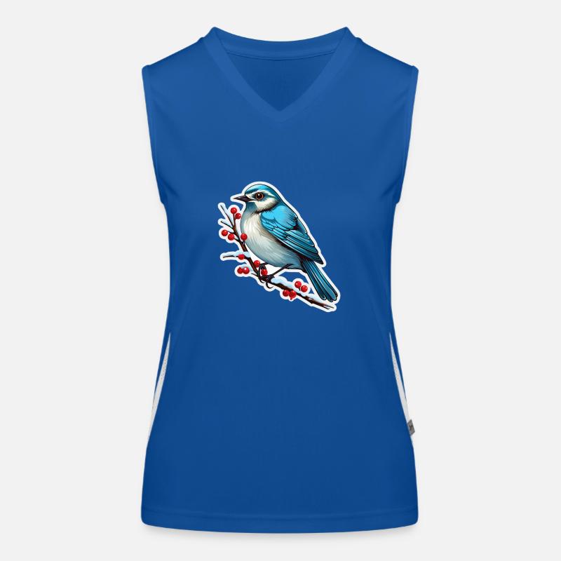 Birds in winter Women's Functional Contrast Tank Top