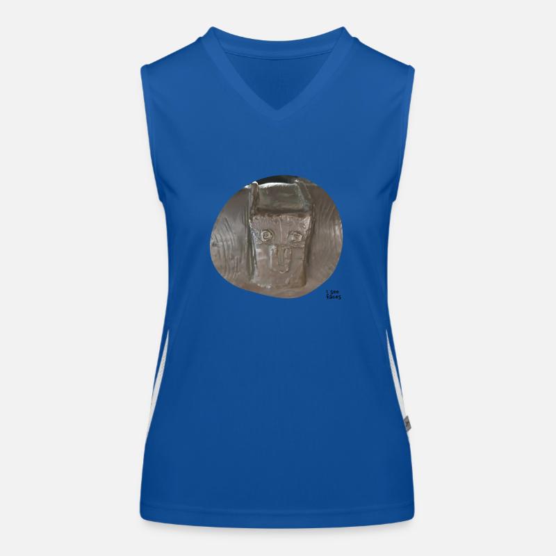 I see faces - Ich sehe Gesichter Women's Functional Contrast Tank Top