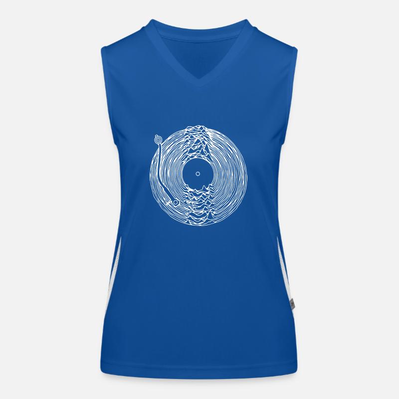 Turntable scratch music Women's Functional Contrast Tank Top