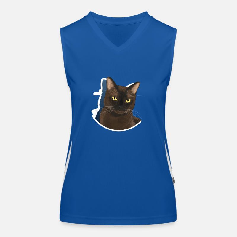Burmese cat Women's Functional Contrast Tank Top