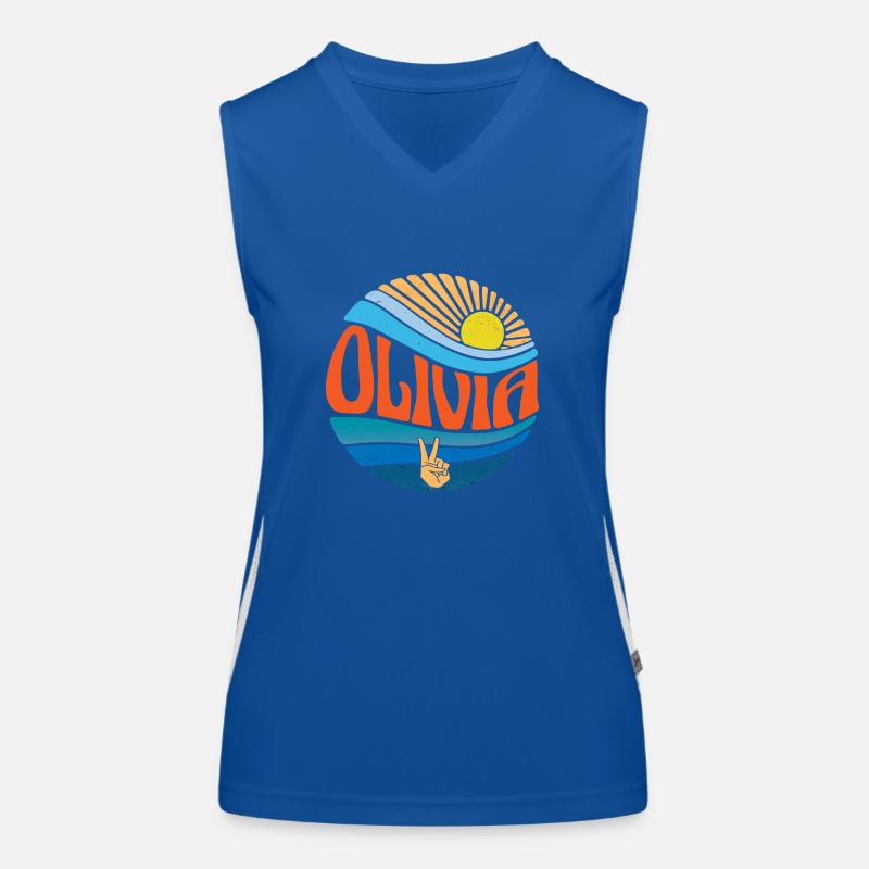 Olivia Hemd Vintage Sunset Olivia Groovy Tie Dye Funktionelles Kontrast-Tank Top für Frauen