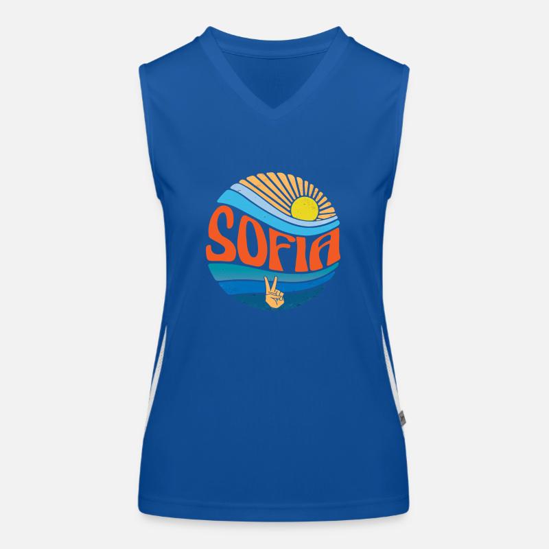 Sofia Hemd Vintage Sunset Sofia Groovy Tie Dye Funktionelles Kontrast-Tank Top für Frauen