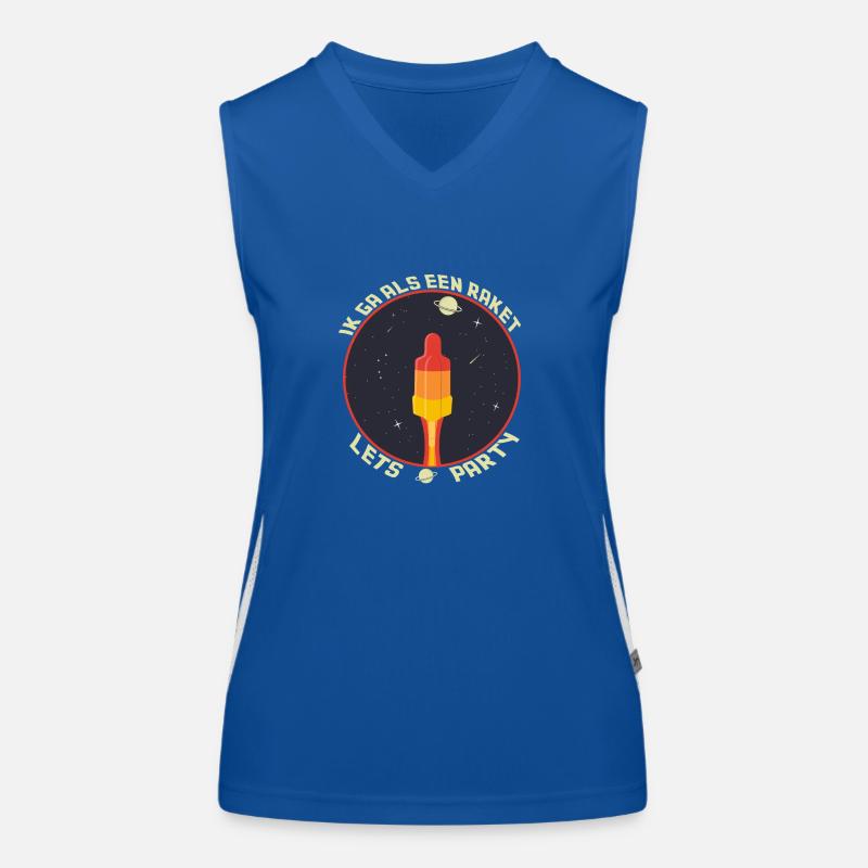 Ich gehe wie ein Raketenplanet Funktionelles Kontrast-Tank Top für Frauen