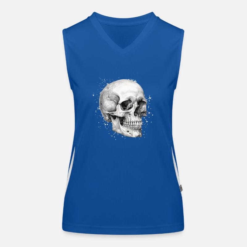 Pencil skull Women's Functional Contrast Tank Top