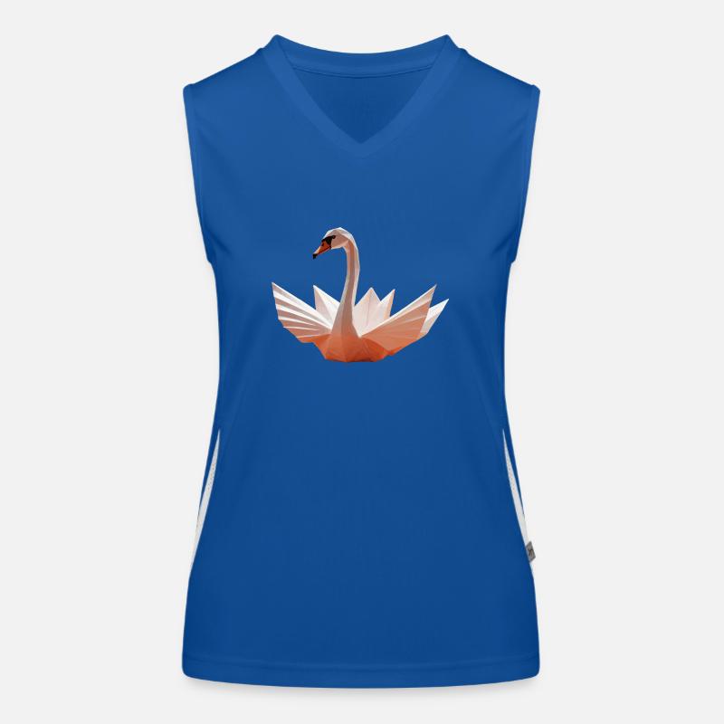 Swan Origami Women's Functional Contrast Tank Top