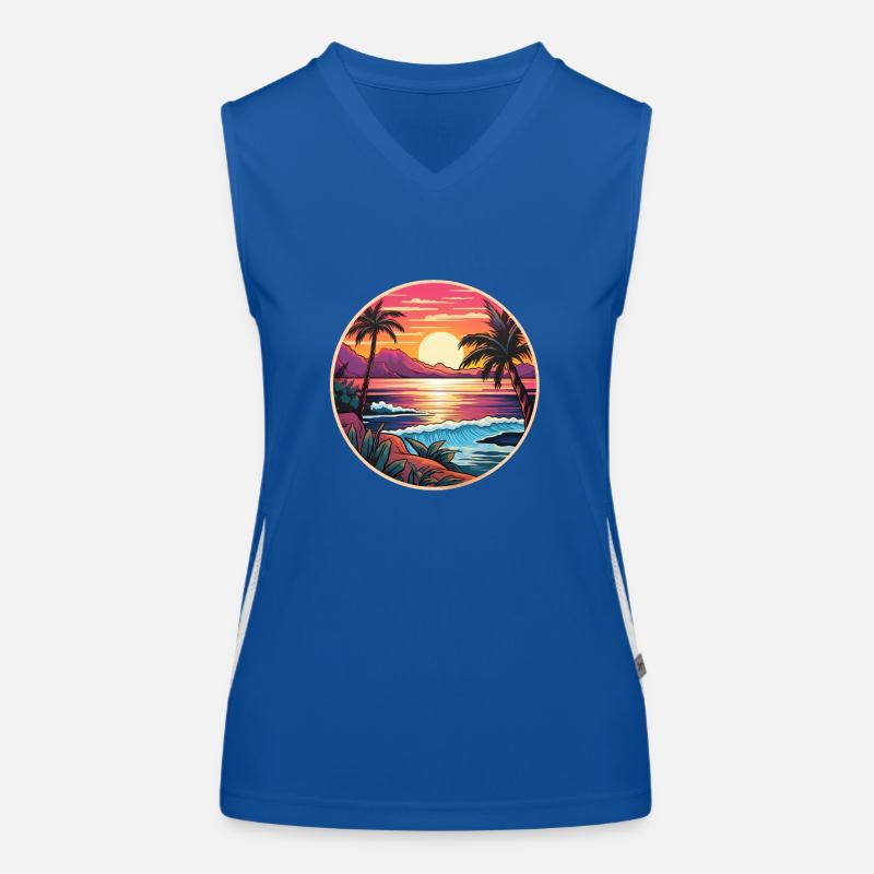 Tropical paradise Women's Functional Contrast Tank Top