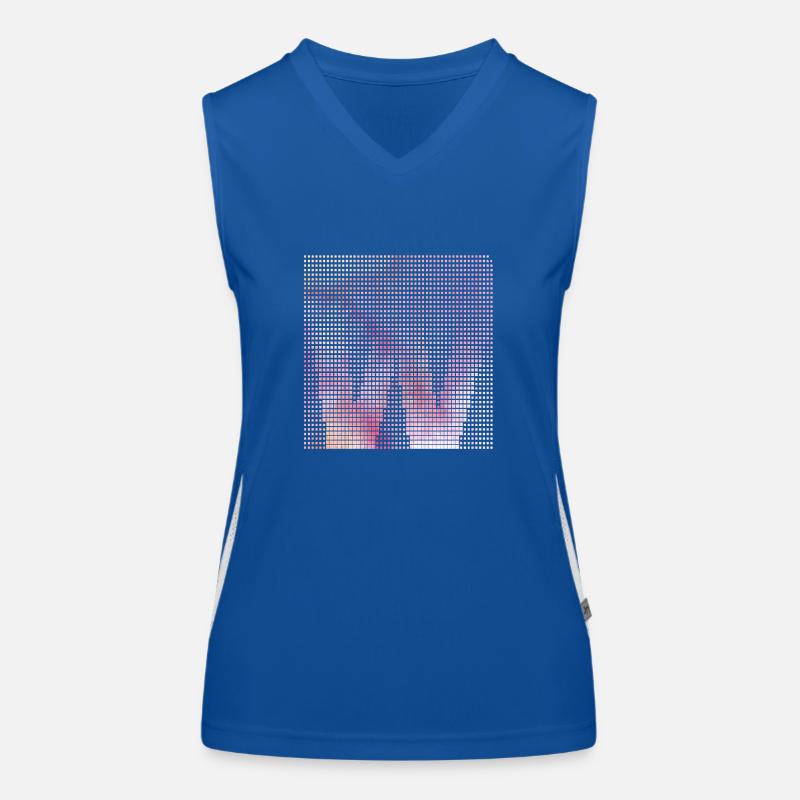 Letter W, Name, der Buchstabe W Funktionelles Kontrast-Tank Top für Frauen