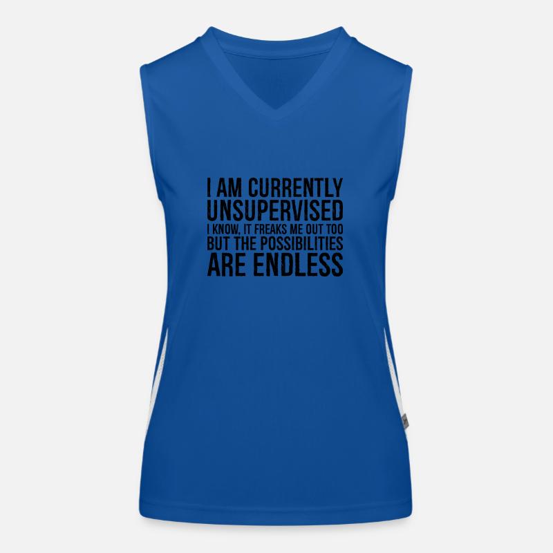 I am currently unsupervised I know It freaks m Funktionelles Kontrast-Tank Top für Frauen