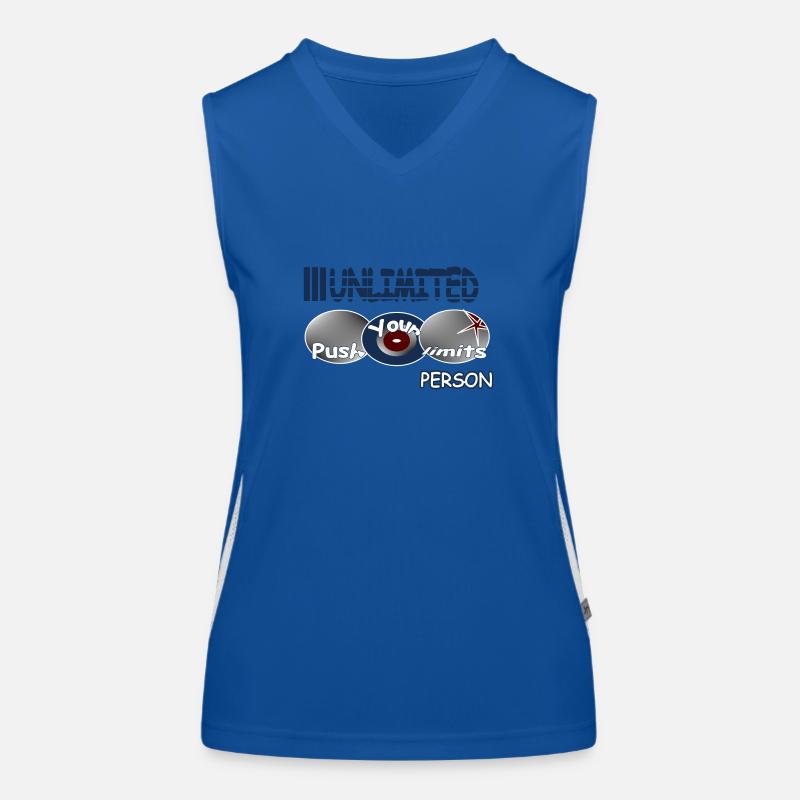 Push your limits Funktionelles Kontrast-Tank Top für Frauen