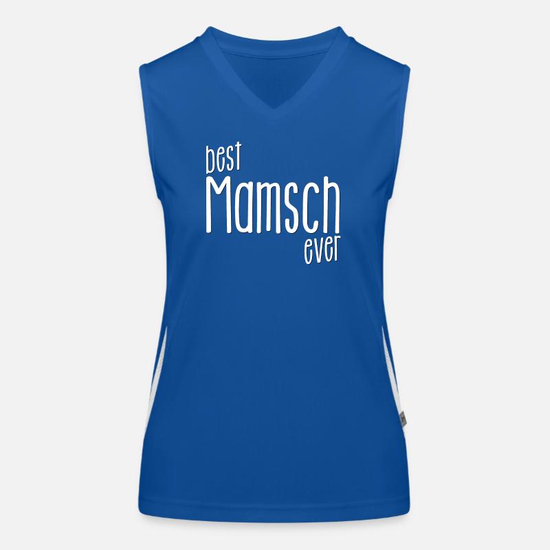 best Mamsch ever - Dialekt, beste Mutter der Welt Funktionelles Kontrast-Tank Top für Frauen