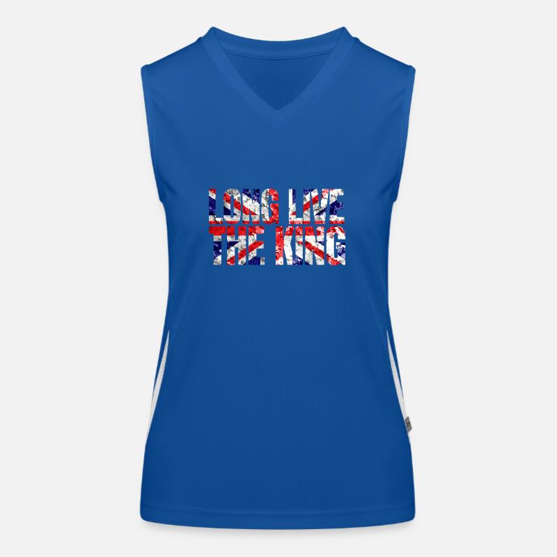 British King Coronation Charles England Flag Women's Functional Contrast Tank Top