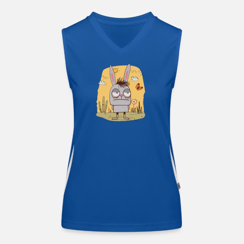 Bad Mood Bunny | © M2-D2 Women's Functional Contrast Tank Top