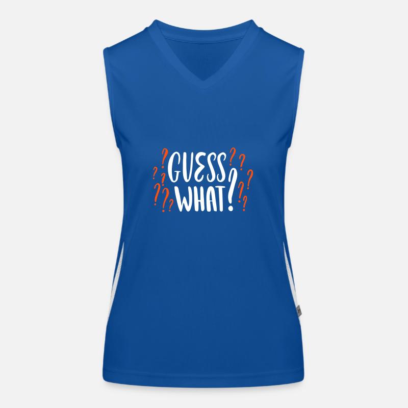 Guess What Errate Junge oder Mädchen Schwanger Funktionelles Kontrast-Tank Top für Frauen