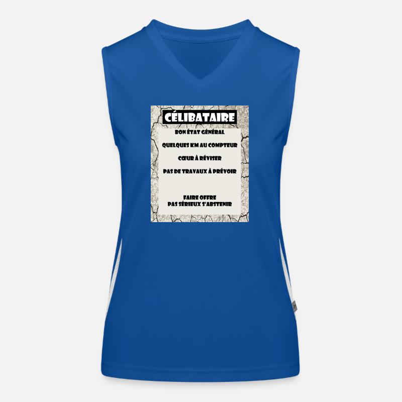 Célibataire Humour Annonce Débardeur respirant contrasté Femme