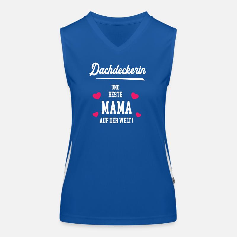 Dachdeckerin Beste Mama Muttertag Geburtstag Funktionelles Kontrast-Tank Top für Frauen