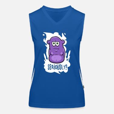 Seriamente? -Mostro Top sportivo da donna in contrasto cromatico