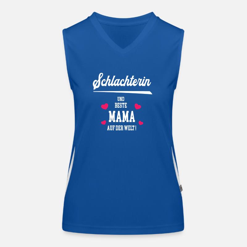 Schlachterin Beste Mama Muttertag Geburtstag Funktionelles Kontrast-Tank Top für Frauen